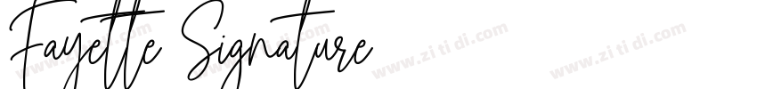 Fayette Signature字体转换